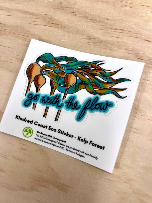 GO WITH THE FLOW Eco Vinyl Stickers