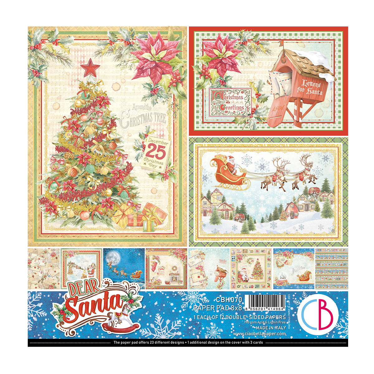 Ciao Bella Dear Santa Paper Pad 8"x8" 12/Pkg