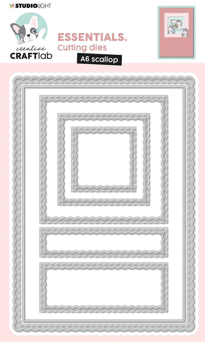 CCL Cutting Die Scalloped Square Essentials 150x107x1mm 1 PC nr.425