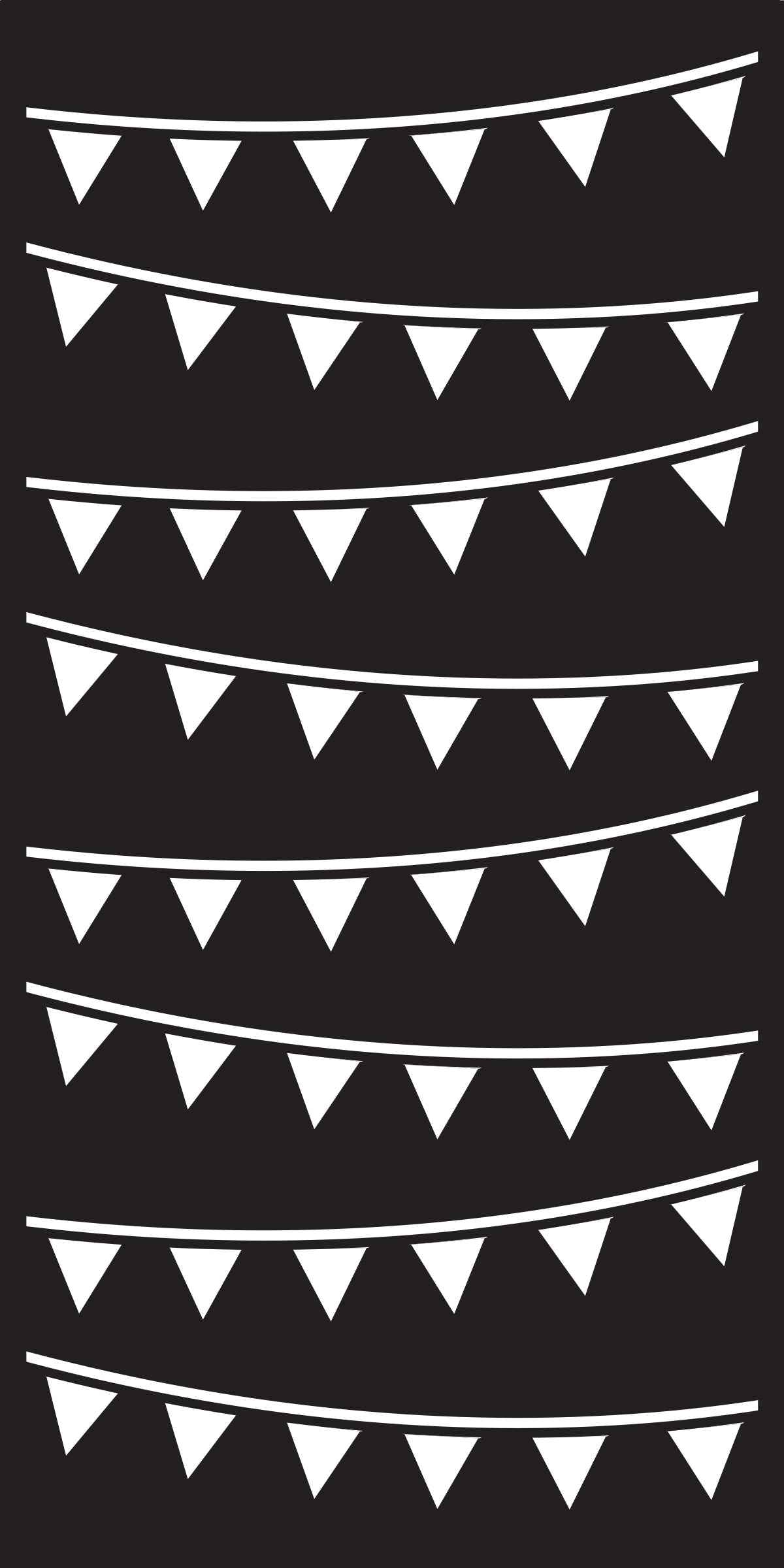 Creative Expressions Bunting DL Stencil 4 in x 8 in (10.0 x 20.3 cm)
