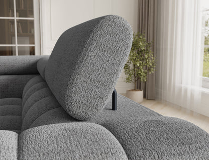 Fectory Sektional Schlafsofa mit Chaiselongue – Grau