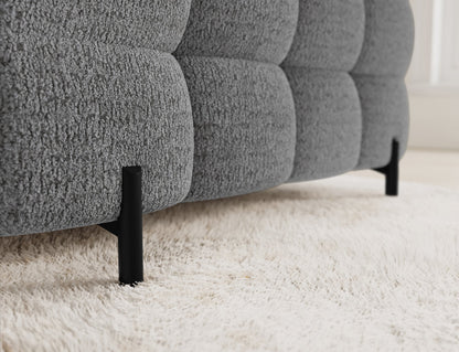 Fectory Sektional Schlafsofa mit Chaiselongue – Grau