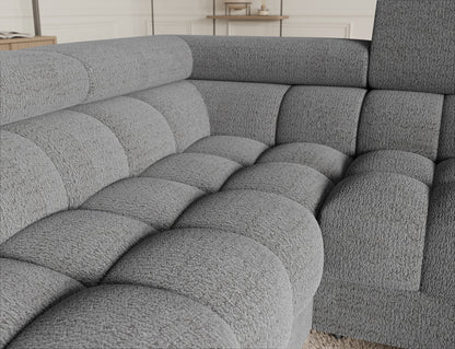 Fectory Sektional Schlafsofa mit Chaiselongue – Grau