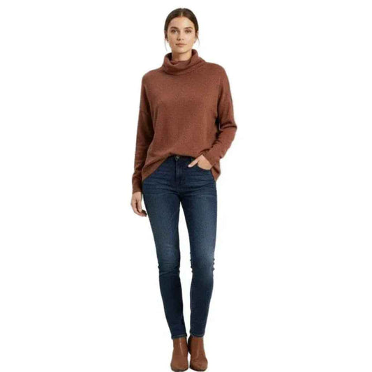 Chandail col roulé femme