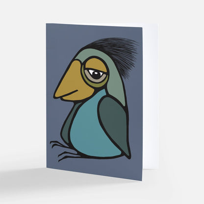 Grußkarte – Frecher Vogel