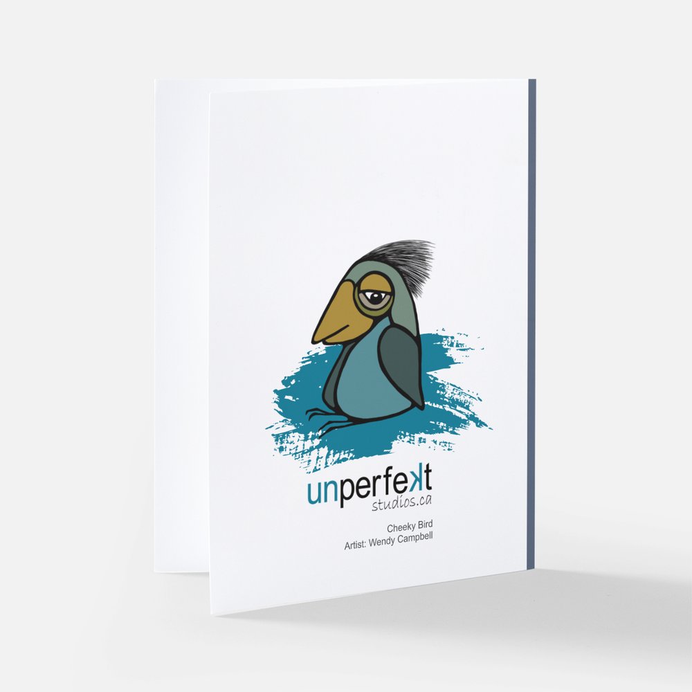 Grußkarte – Frecher Vogel