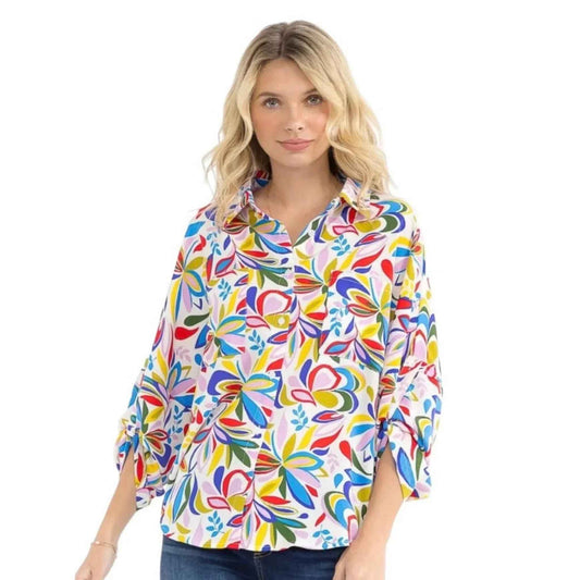 Chemisier multicolore femme