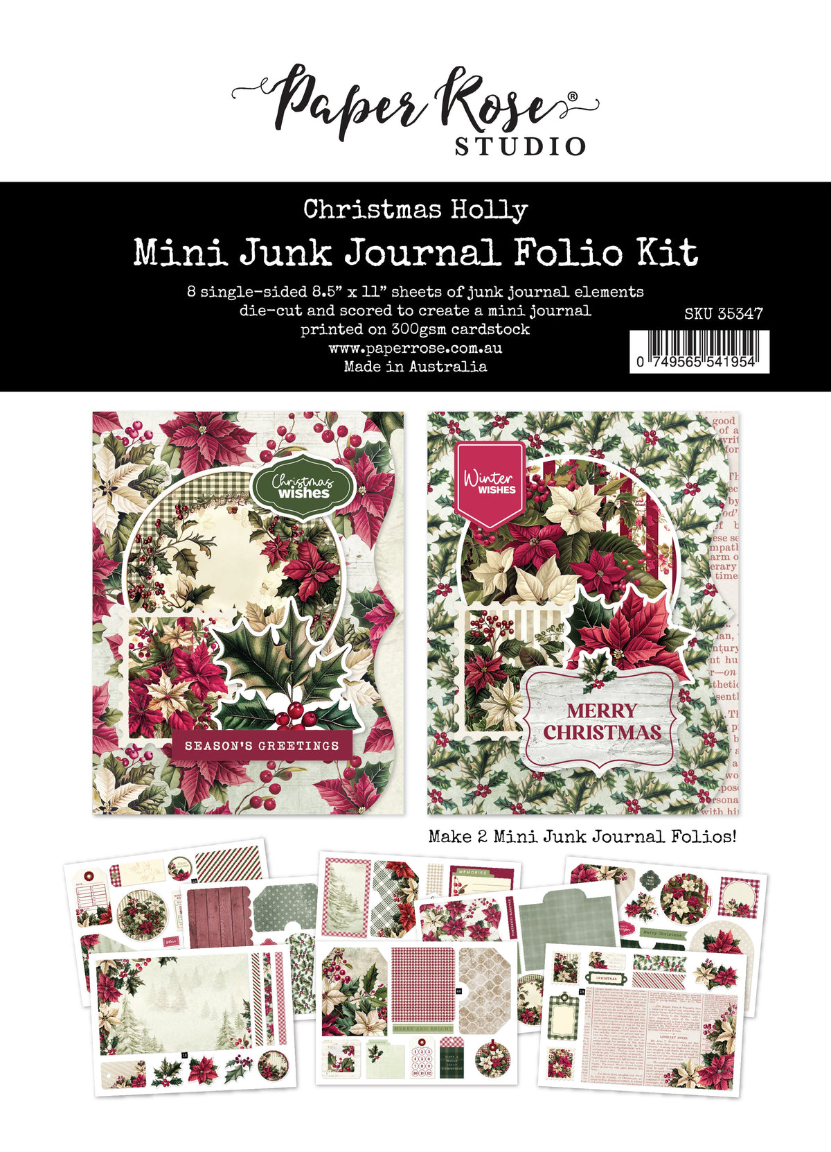 Christmas Holly Mini Folio Kit 35347