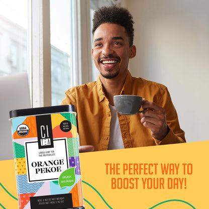 Organic Orange Pekoe Black Loose Leaf Tea with Teaball - 80g