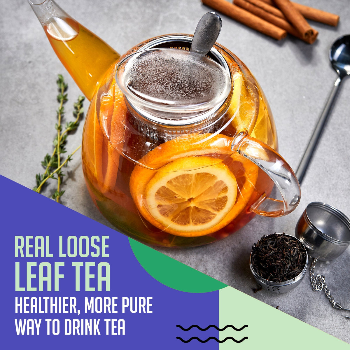 Organic Green Loose Leaf Tea with Teaball - 80g