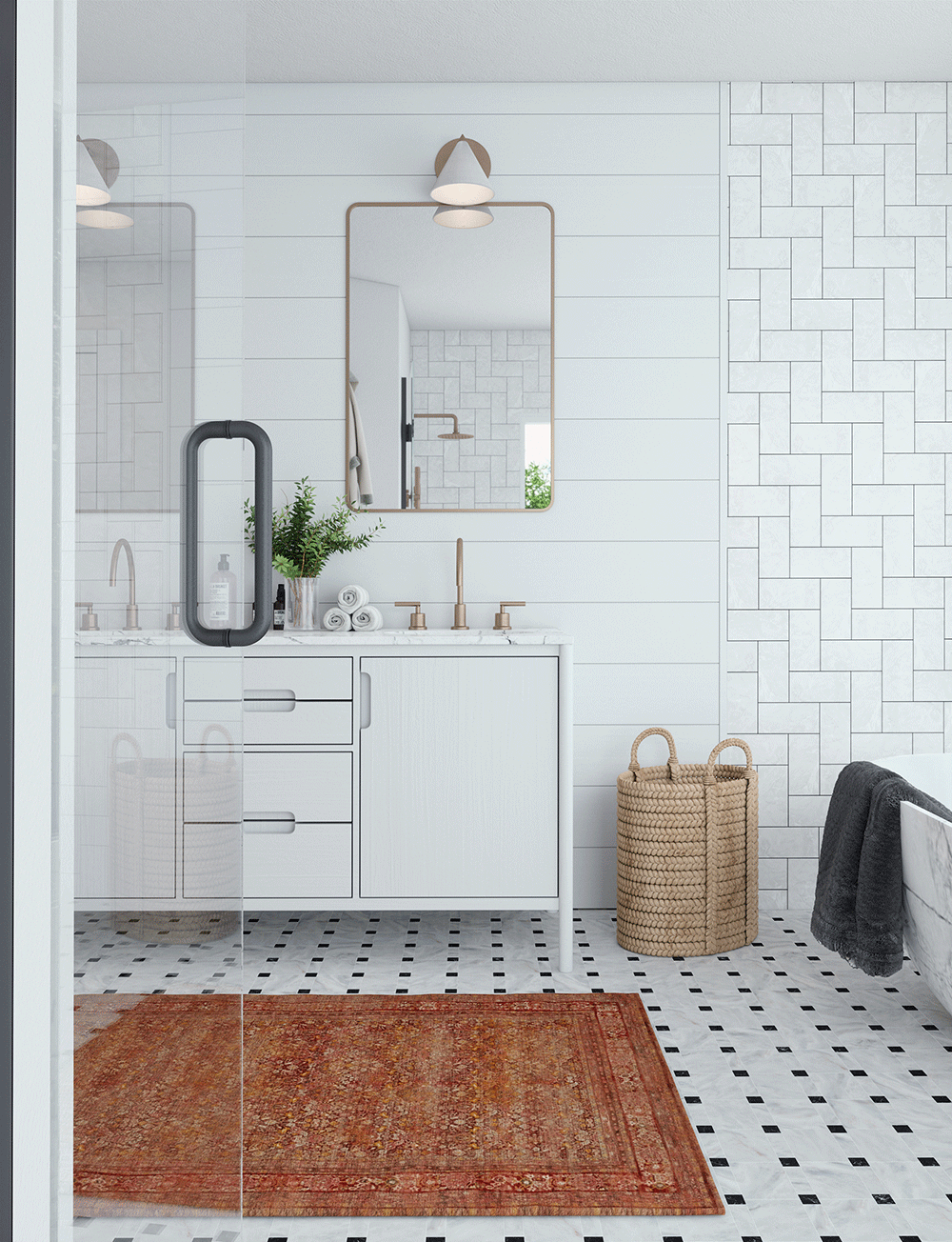 Copera Orange Multi-Teppich