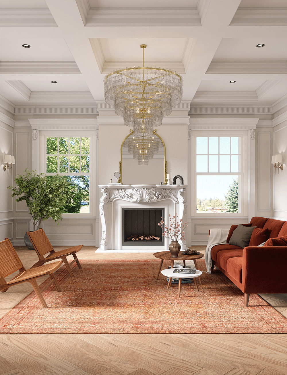 Copera Orange Multi-Teppich