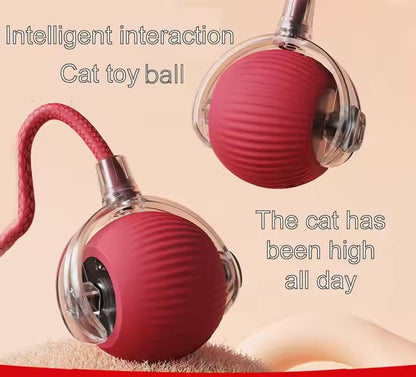 Pet Vibrating Bouncing Ball Toy with Tail