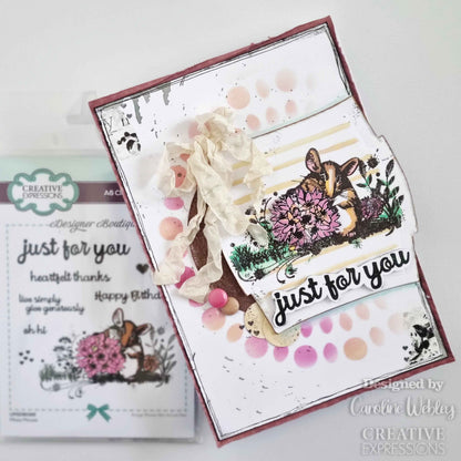 Creative Expressions Designer Boutique Woodland Walk Collection Missy Mouse A6 Clear Stamp Set