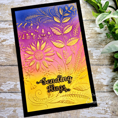 Creative Expressions Sunshine Serenade Companion Colouring Stencil 6 in x 8 in Set of 2