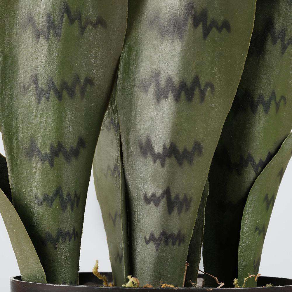 Dezi Künstliche Schlangenpflanze Sansevieria Dunkelgrün Getopft 53 cm