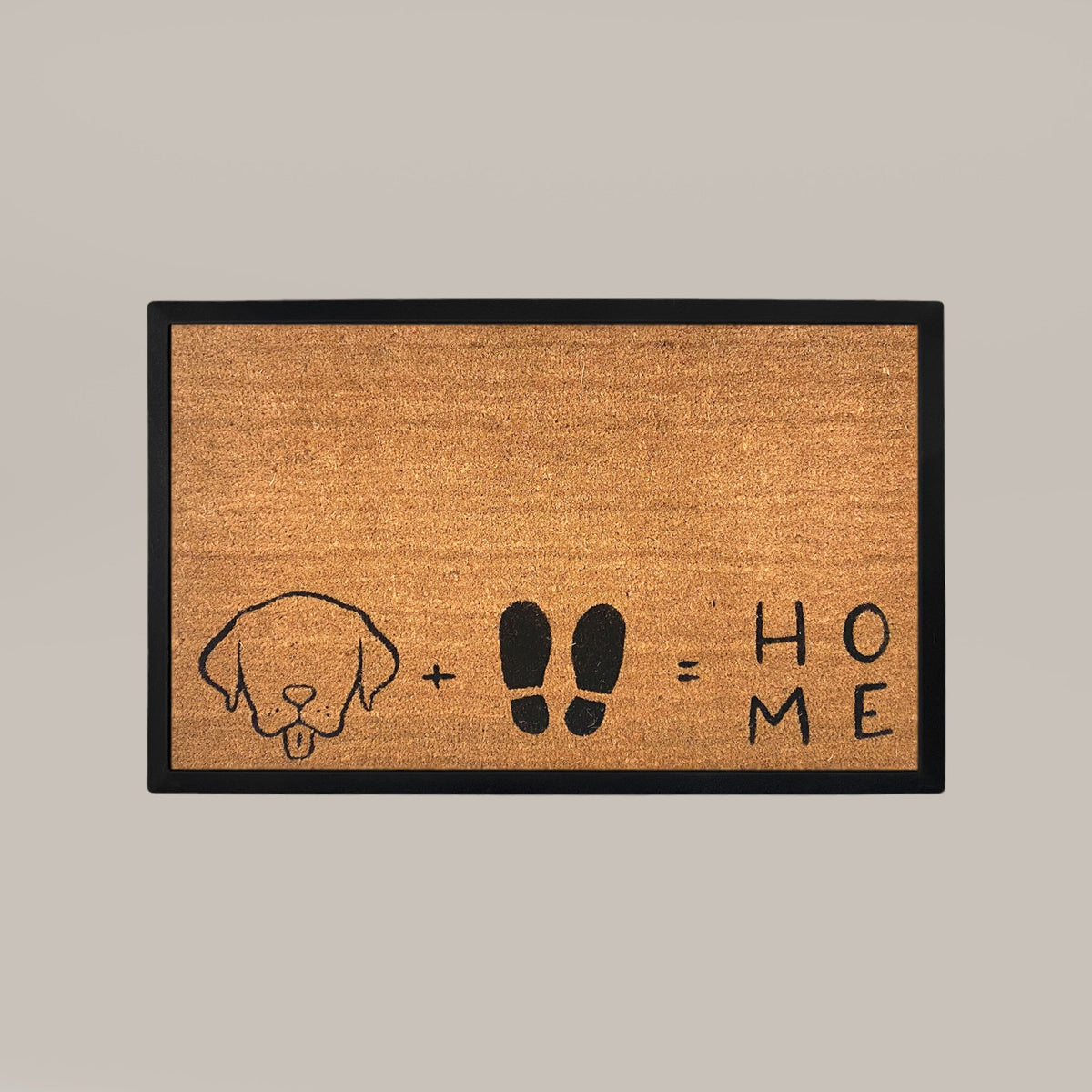 dog+feet=home rectangular doormat set