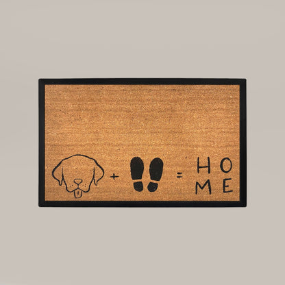 dog+feet=home rectangular doormat set