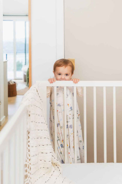 Baby Bamboo Muslin Sleep Sack 0.5 TOG - Mini Mathletes