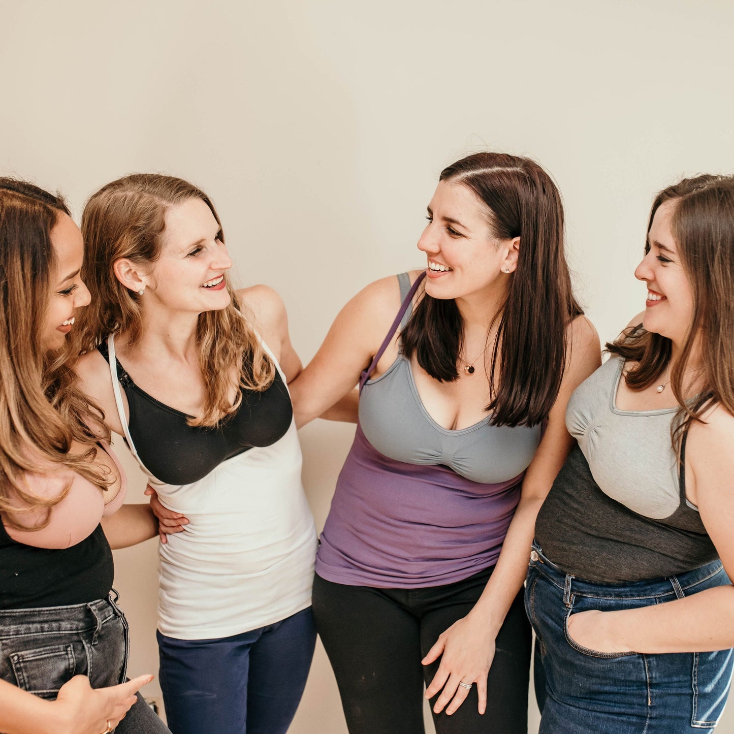 Bamboo Nursing Tank Tops - Lily White 2-pack  (made in Canada)
