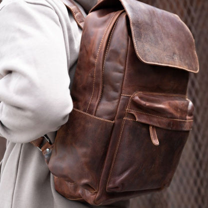 Greenwood Leather Vintage Laptop Backpack