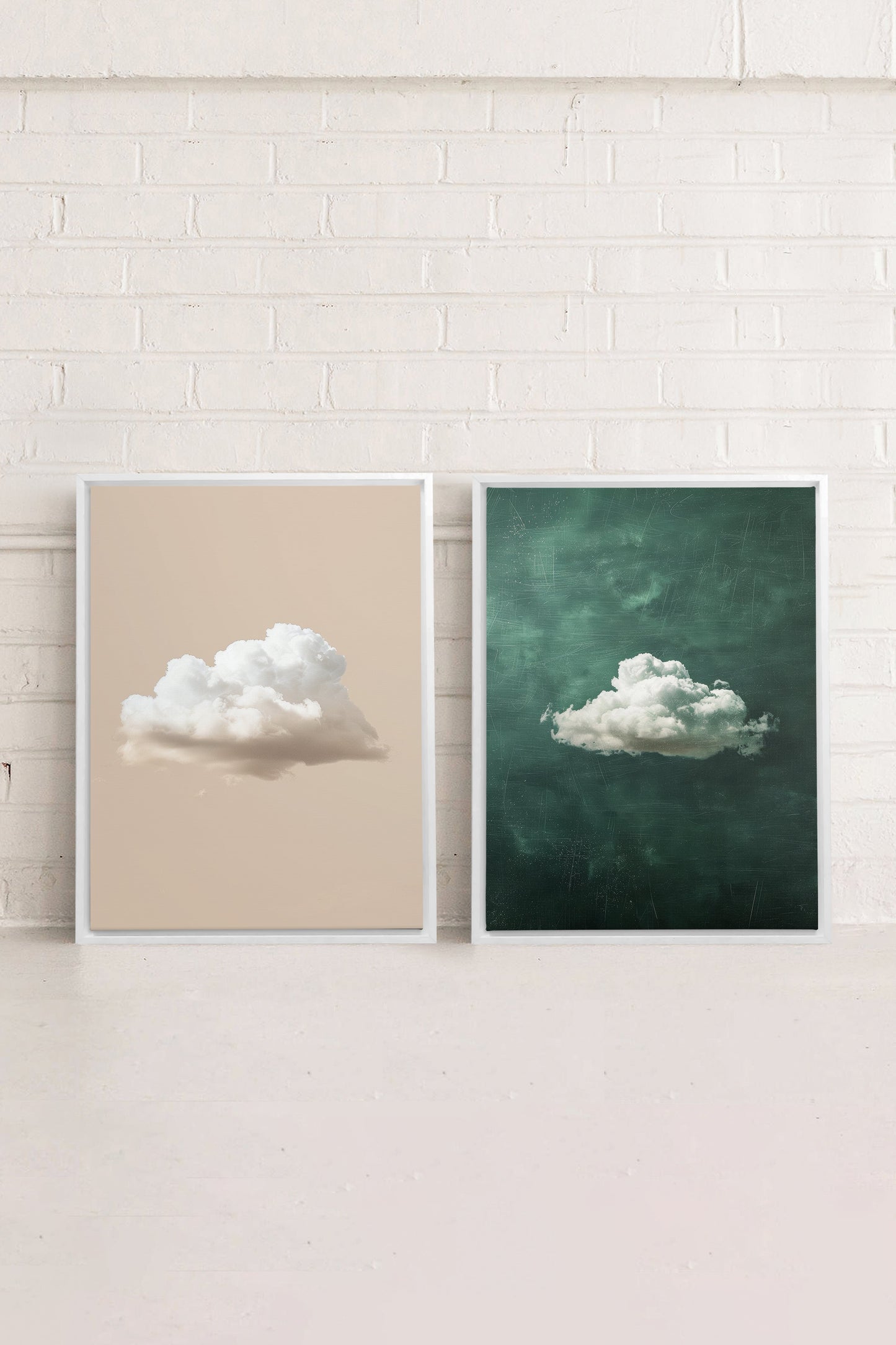 CLOUD SET (2 Werke auf gespannter Leinwand)