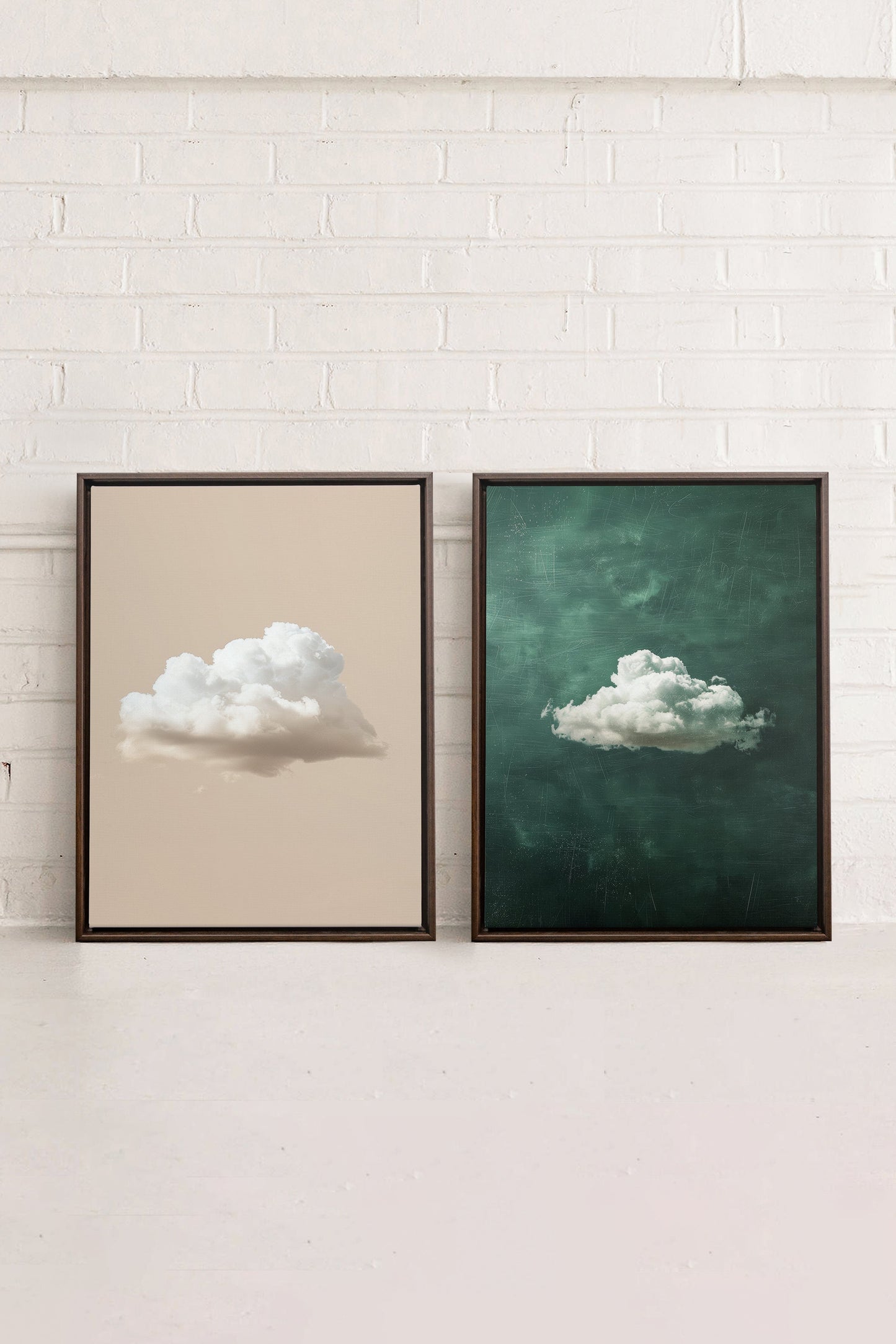 CLOUD SET (2 Werke auf gespannter Leinwand)