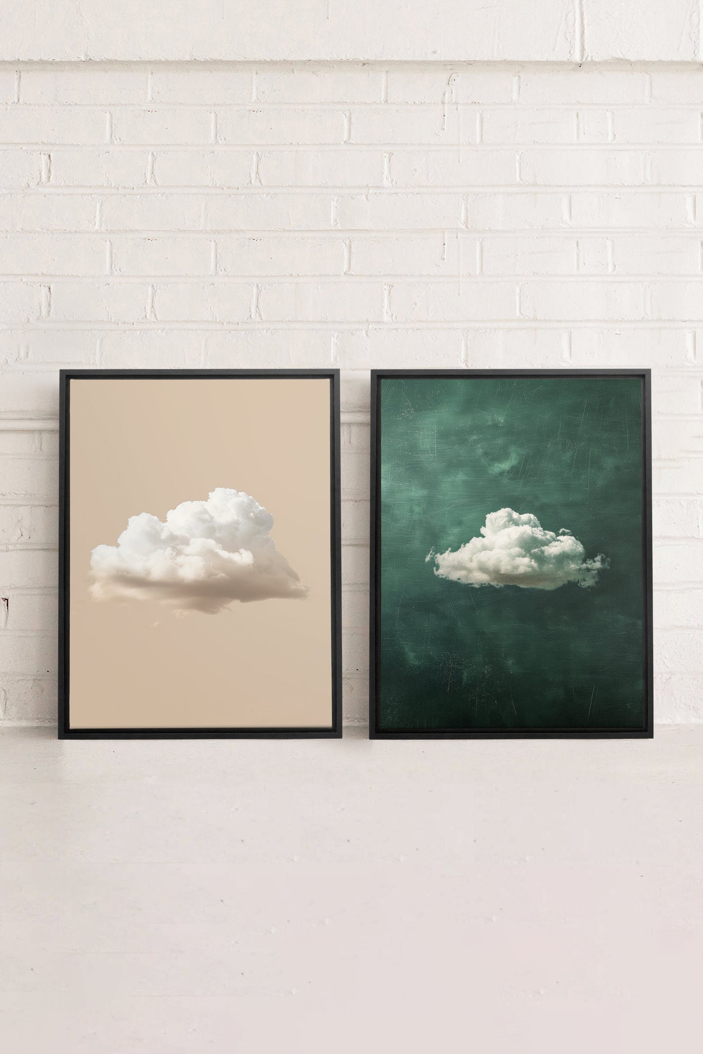 CLOUD SET (2 Werke auf gespannter Leinwand)