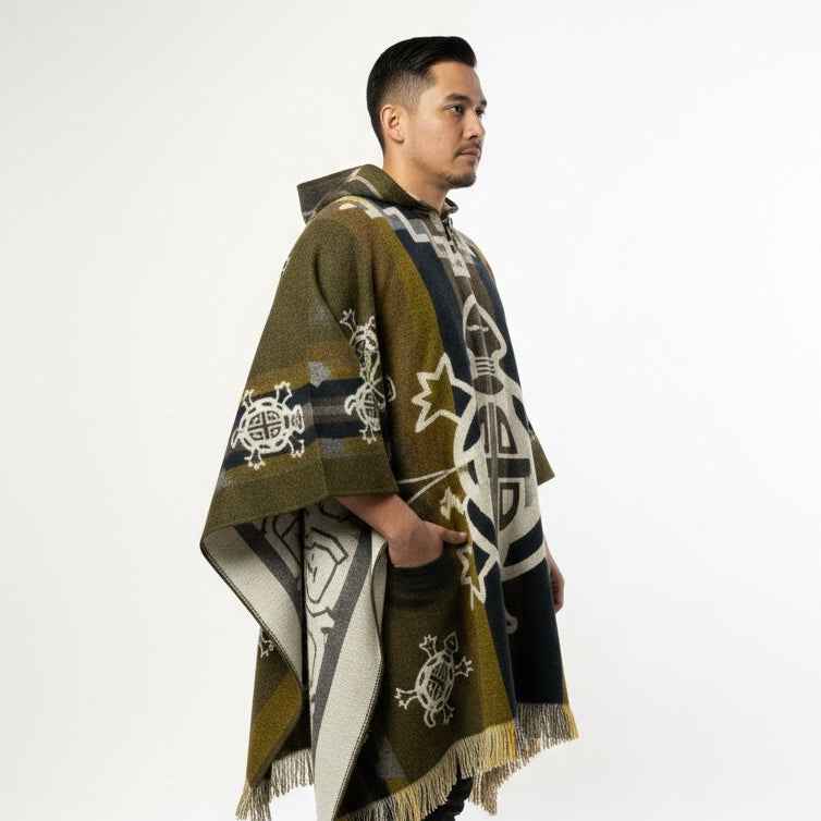 Turtle HandMade Wool Poncho