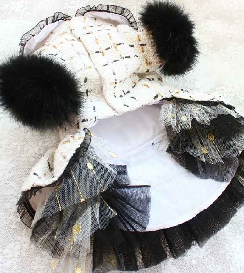 Coco Chewnel Tweed Coat Dress – Dog Coat Dress