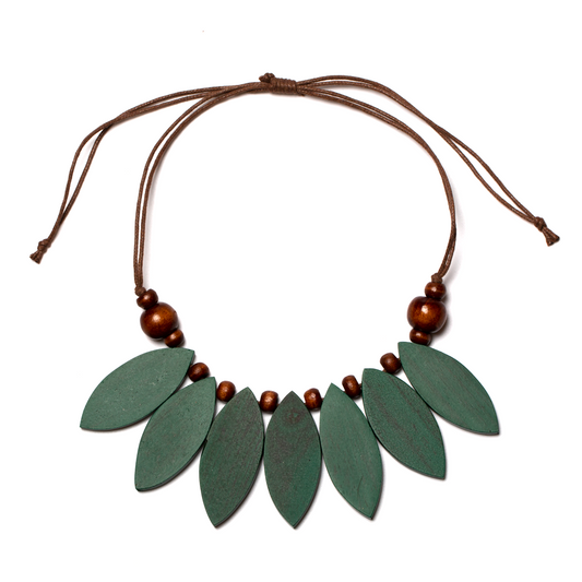 Wooden Petal Necklace