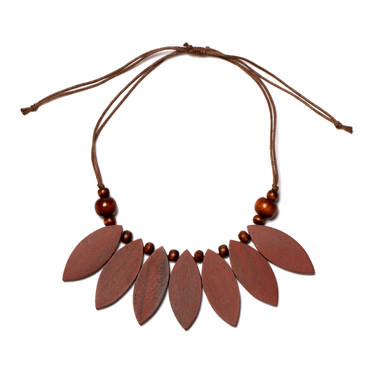 Wooden Petal Necklace