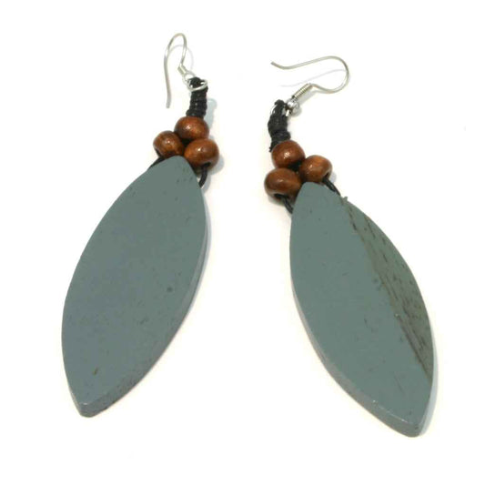 Wooden Petal Earrings