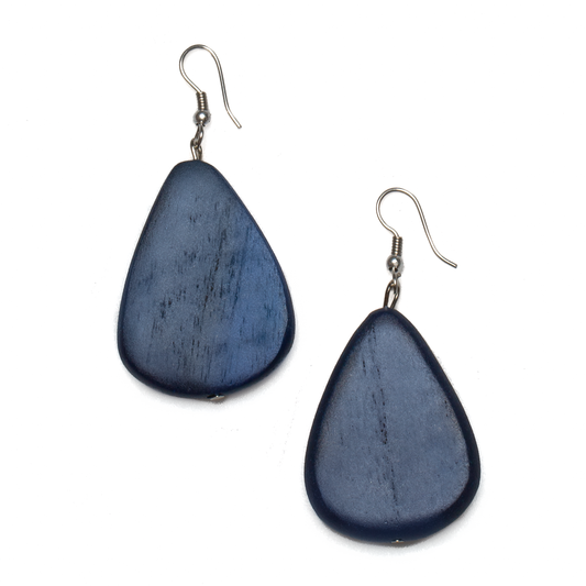 Wooden Pebble Earring