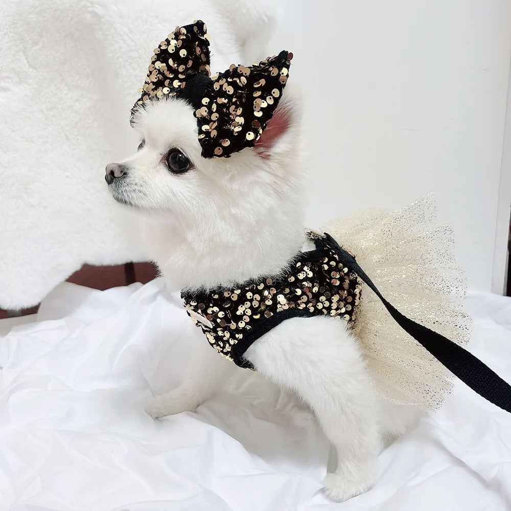 Twinkle Star Dog Dress Set | Party Dress with Matching Bow