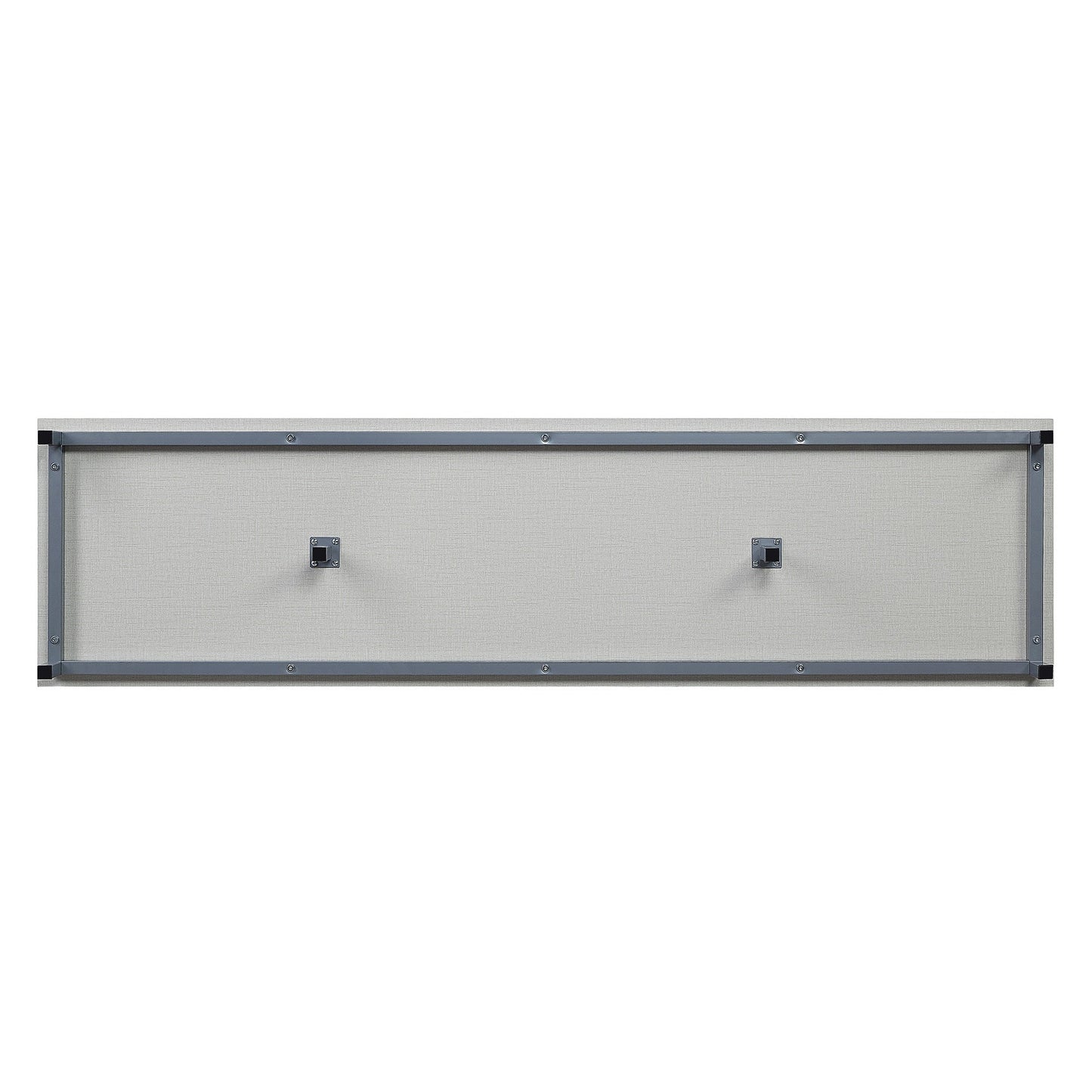 Feuriger 60" TV-Ständer/Kamin mit Glasablagen – Beiger Hochglanz