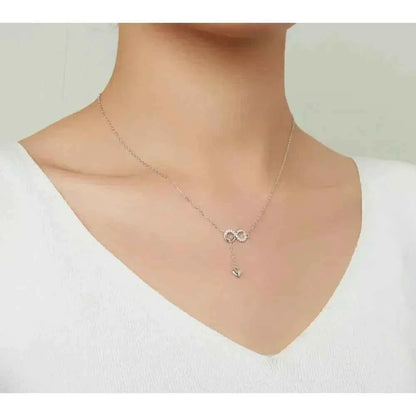 Forever Love: Delicate Infinity Necklace In Sterling Silver