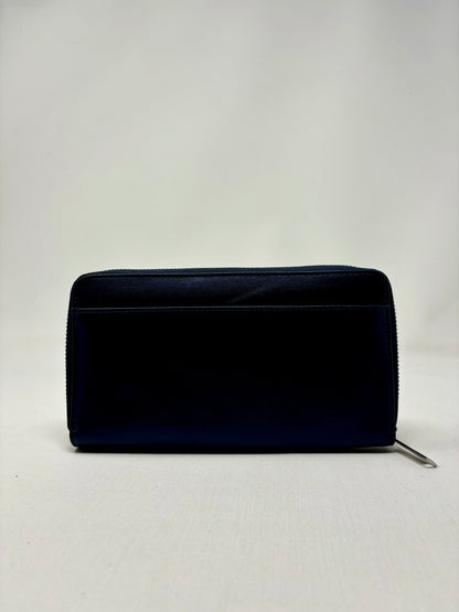 Portefeuille en cuir bleu marine - Anna