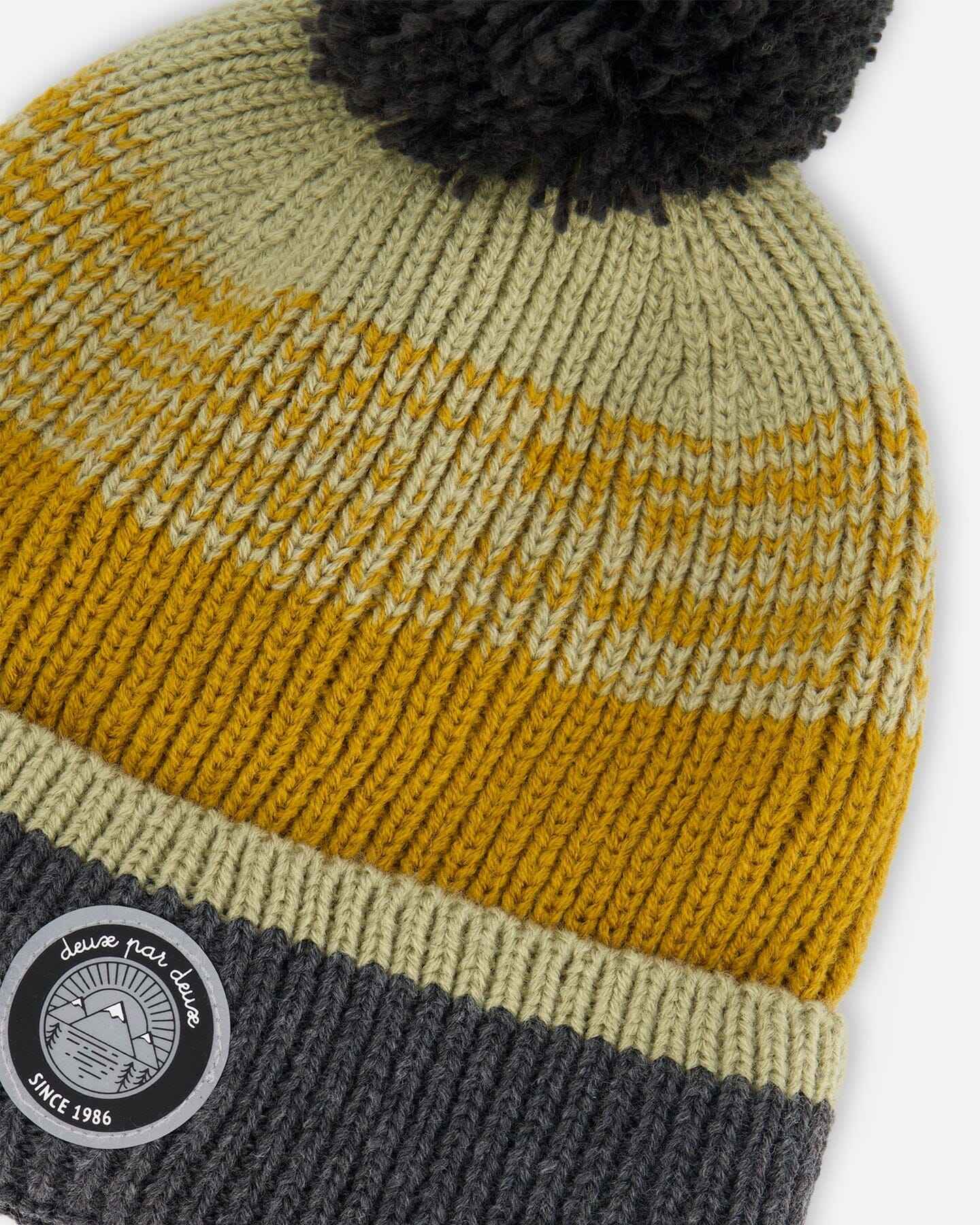 Knit Hat Gray, Spice And Sage