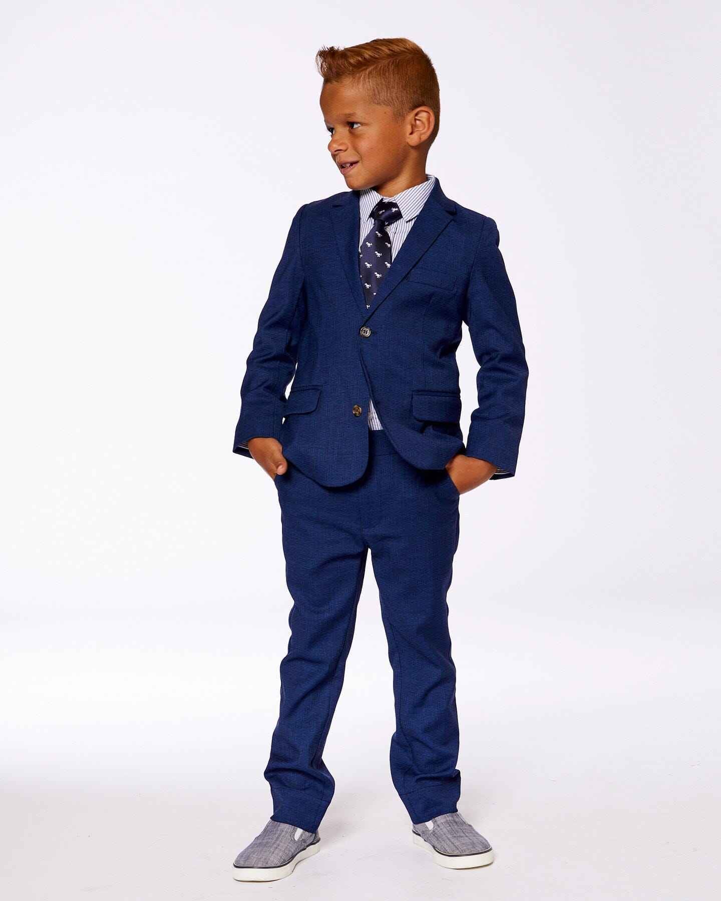 Slant Pocket Pants Navy Blue