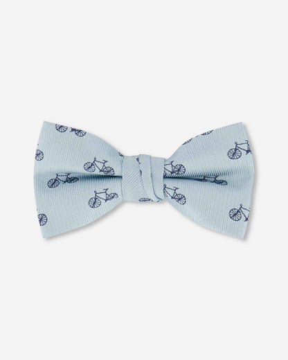 Bow Tie Pale Blue With Bicycle