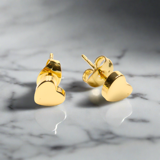 Heart Stud - Gold Plate