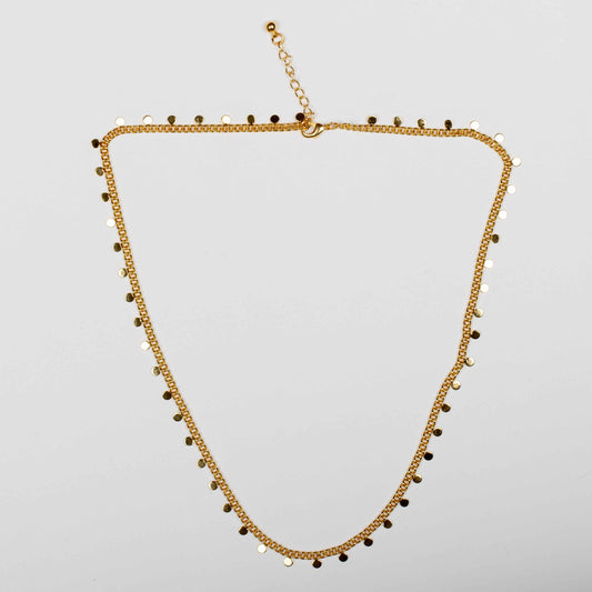 Disc Chain Necklace - Gold Plate