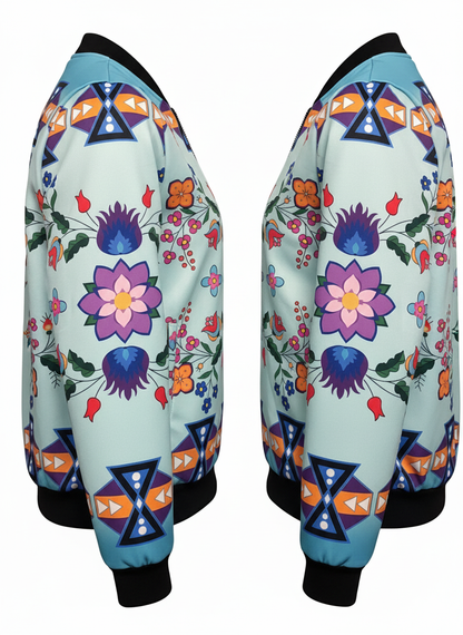 Floral Sky Bomber Jacket
