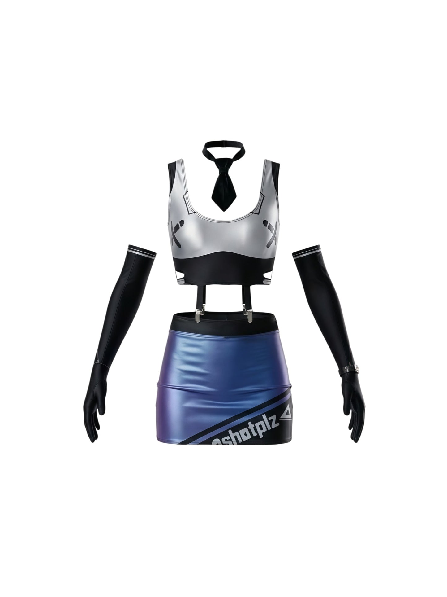 Anime Sci-fi Style Spandex Sexy Cop Cosplay Race Queen Costume Lingerie