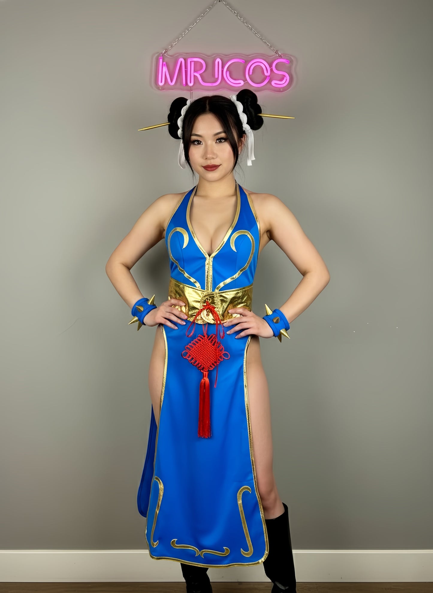Japanese Character Cosplay Costume Cheongsam Dress Lingerie Set
