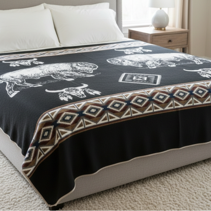 OLDTRIBES™ Spirit of the Great Plains Alpaca Blanket