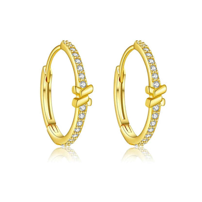 Sterling Silver Knot Hoops Earrings