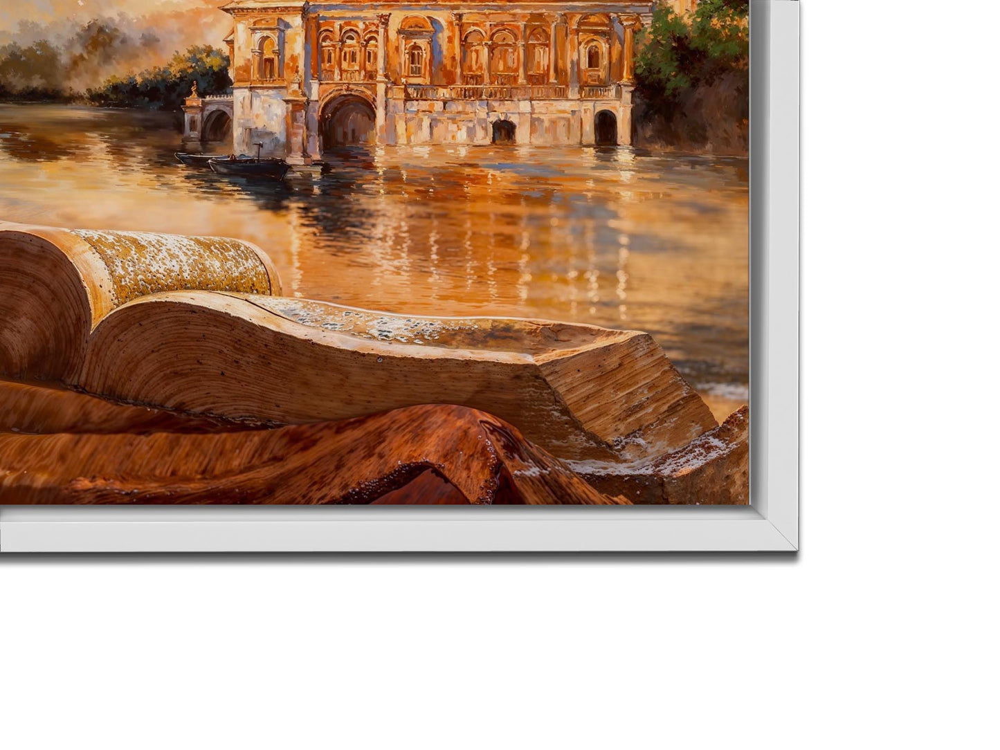 Wandbild – Antiker Goldener Tempel – Spirituelle Wanddekoration