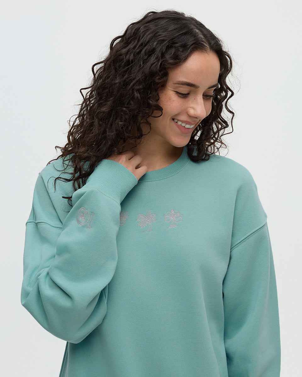 Haiti Stickerei Legerer Pullover